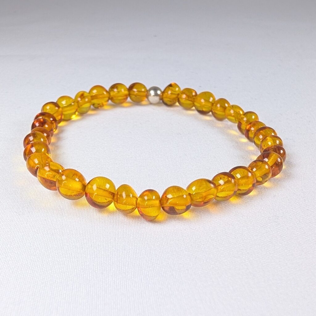 Bracelet Ambre foncé 6mm