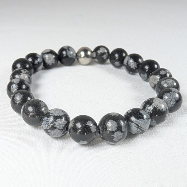 Bracelet Obsidienne neige